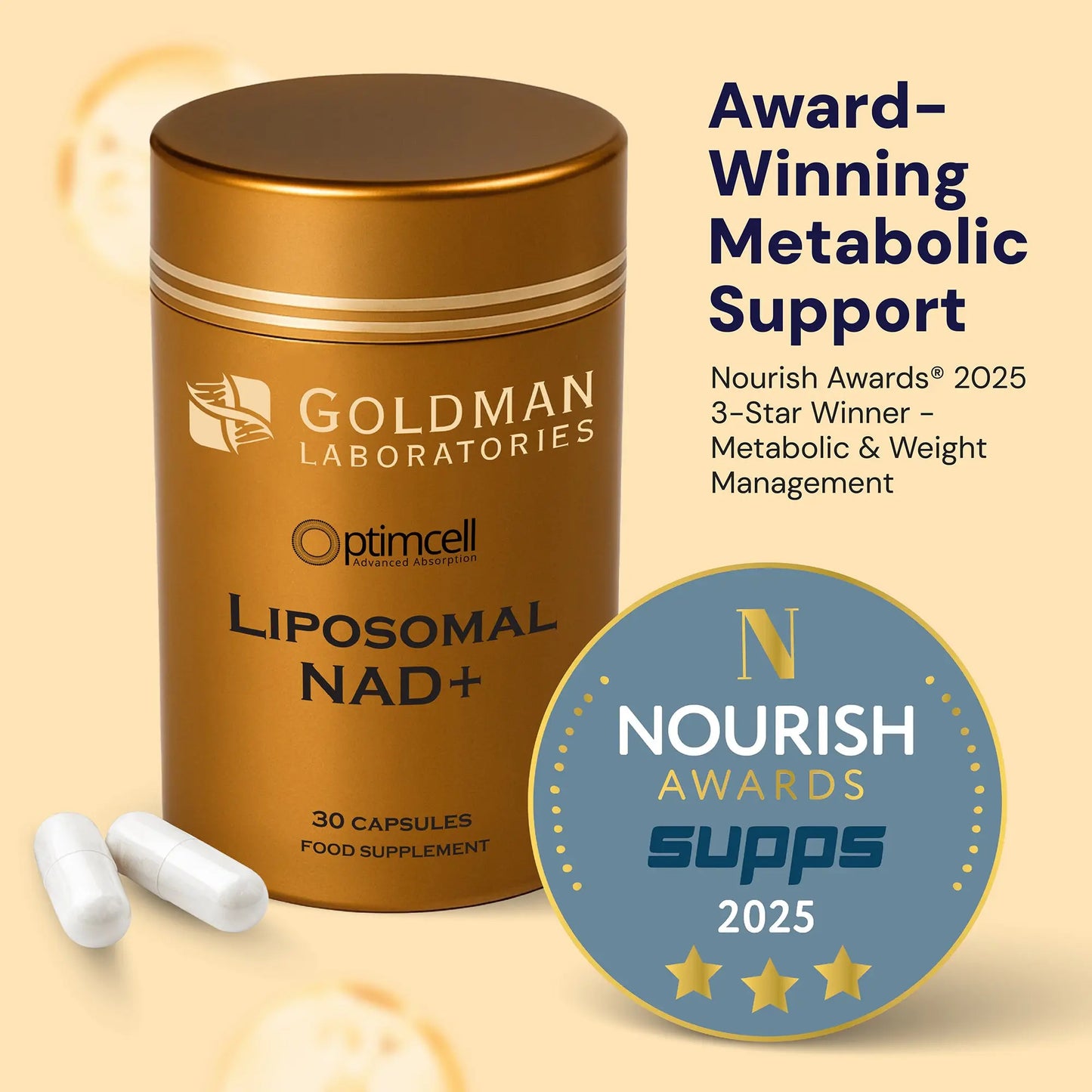 Optimcell® Liposomal NAD+ (30 Caps) Goldman Labs