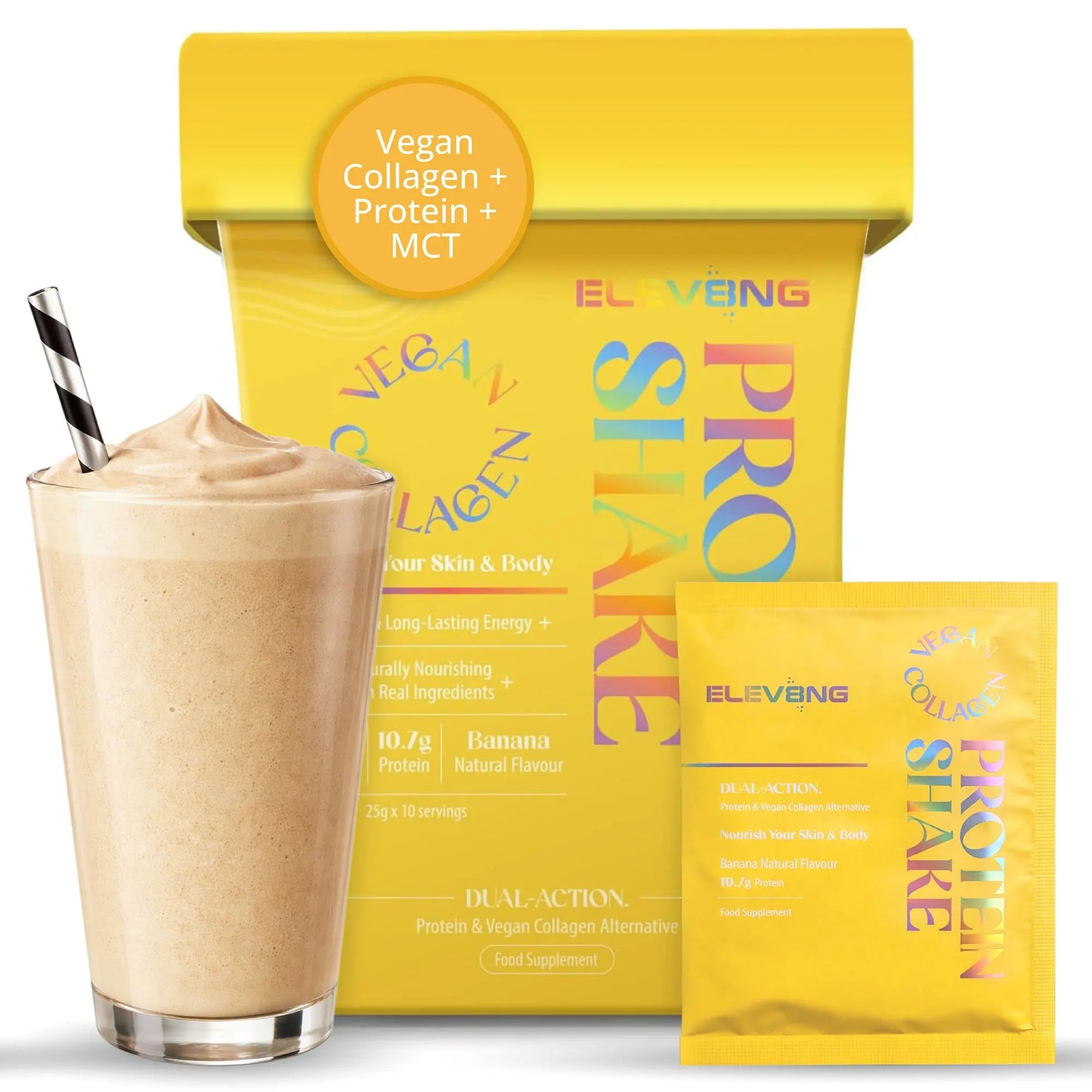 Elev8ng Vegan Collagen Protein Shake - Banana Goldman Labs